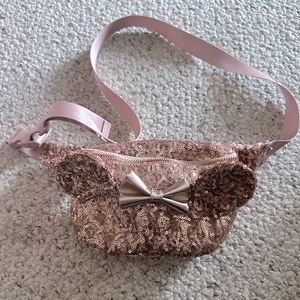 Loungefly Disney Parks Rose Gold Sequin Fanny Pack
